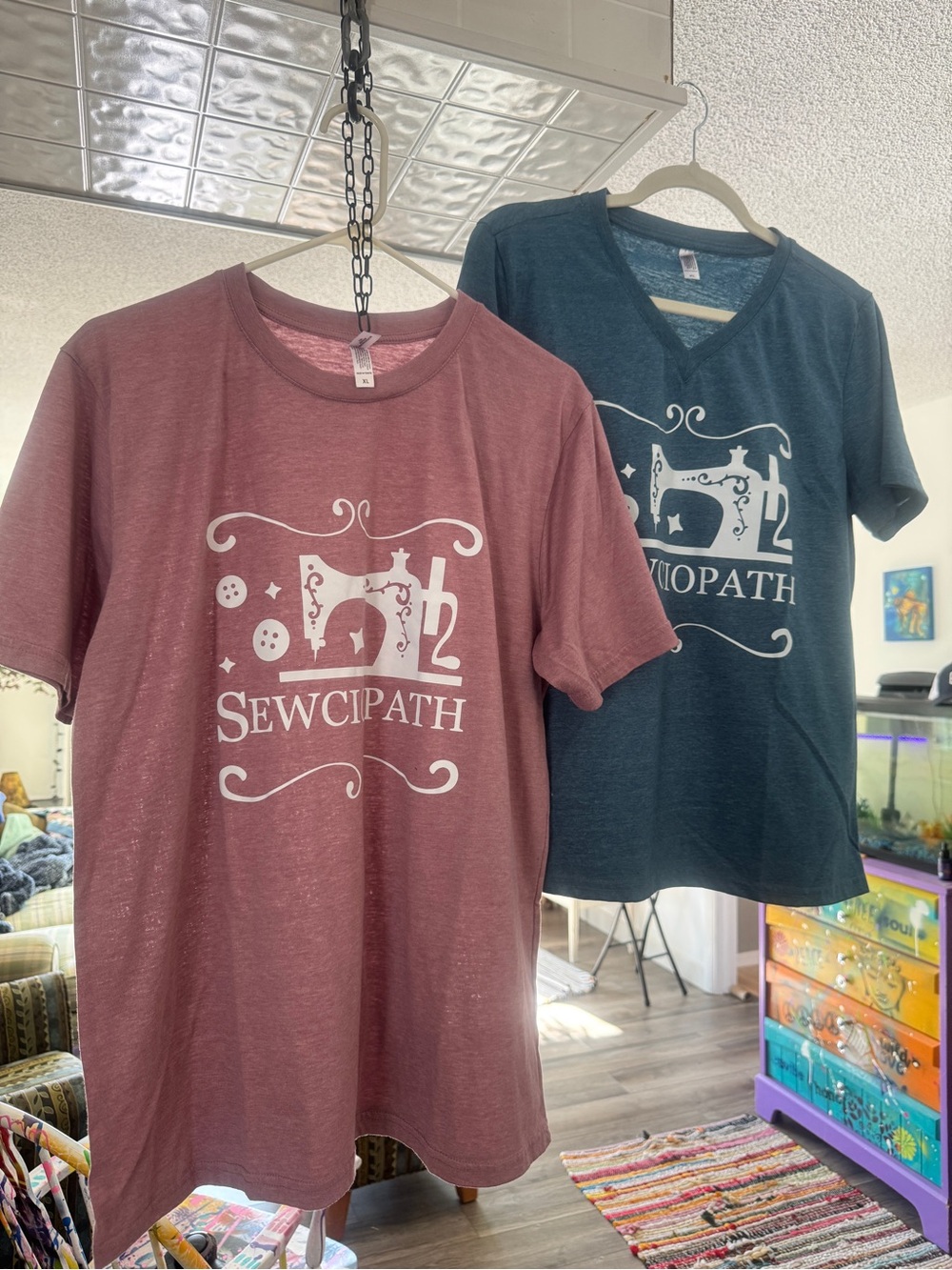 Birthflowers "Sewciopath" Novelty Graphic T-Shirt Bundle - Set of 2 for sewers! - Picture 1 of 11